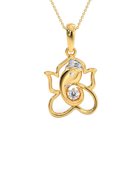 CANDERE A KALYAN JEWELLERS COMPANY 14KT Gold Vignesh Pendant Diamond -1.77 g