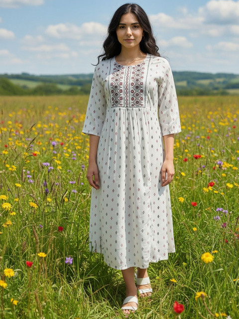 Rangita Women Printed Fit & Flare Dress