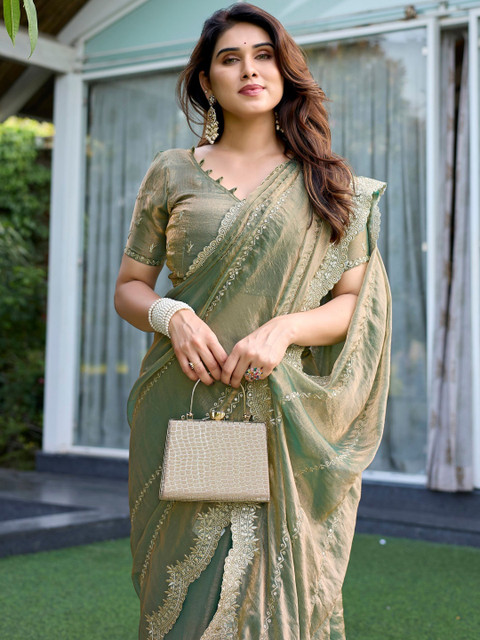 all about you Embellished Pure Chiffon Jimmy-choo Saree