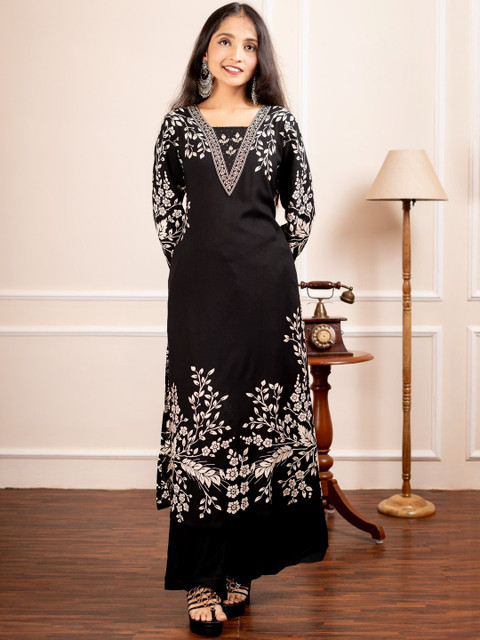 Moda Rapido Floral Embroidered Kurta With Palazzos