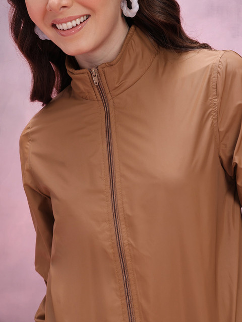 DressBerry Mock Collar Bomber Jacket - Image 2