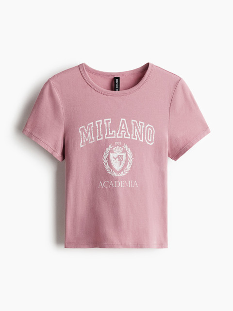 H&M Woman Fitted cotton T-shirt