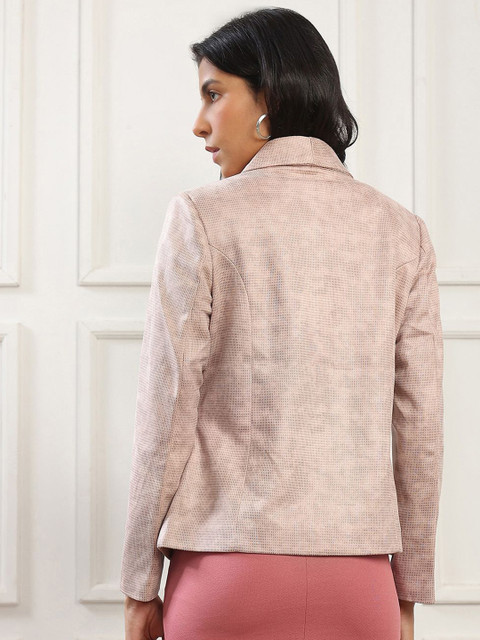 Globus Shawl Collar Long Sleeves Self Design 2 Pockets Blazer - Image 4