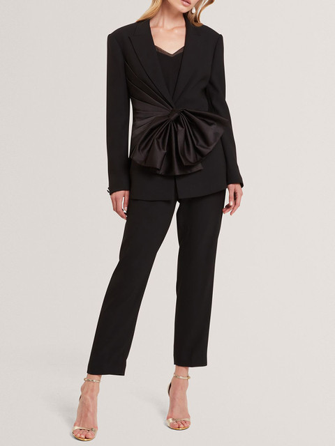 Ted Baker Ruched Detailing Cotton Single Breasted Blazer