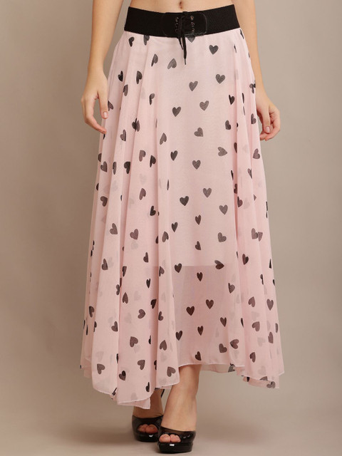 RC NEOEN Women Printed Flared Mid Rise Maxi Skirts