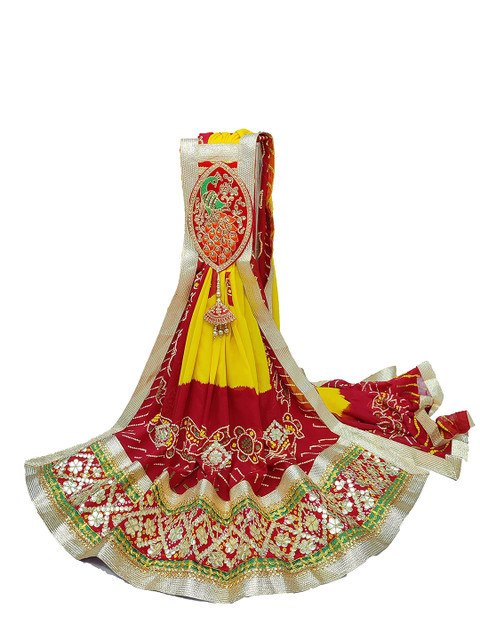 Ranisatiya creation Bandhani Printed Gotta Patti Dupatta