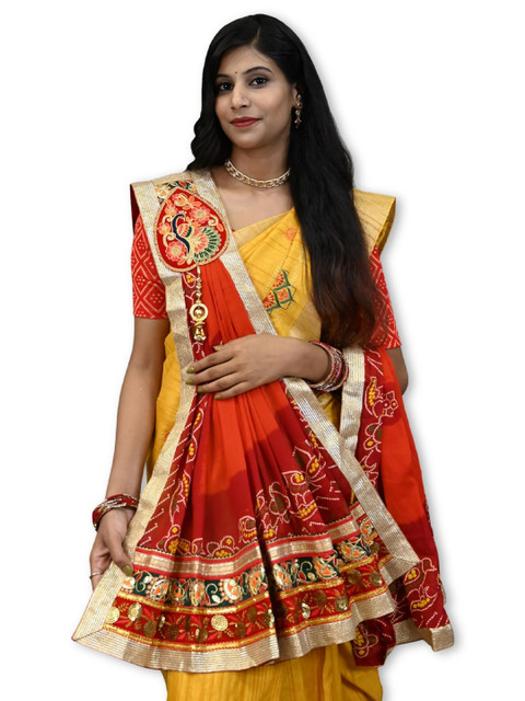 Ranisatiya creation Bandhani Printed Dupatta With Sequinned