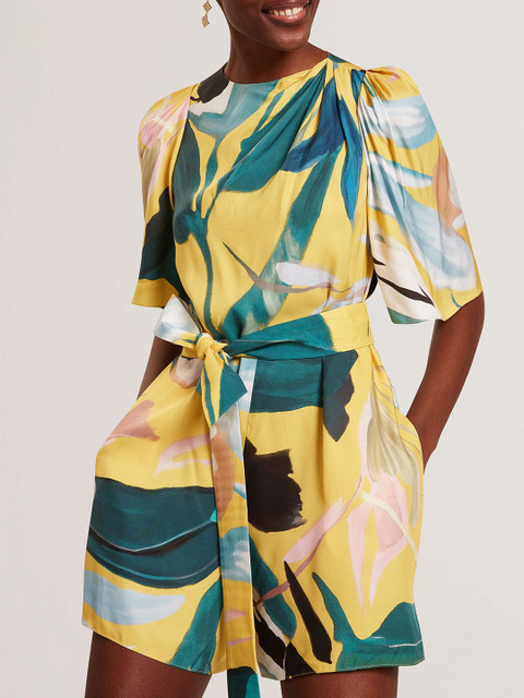 Ted Baker Women Printed Round Neck Playsuit