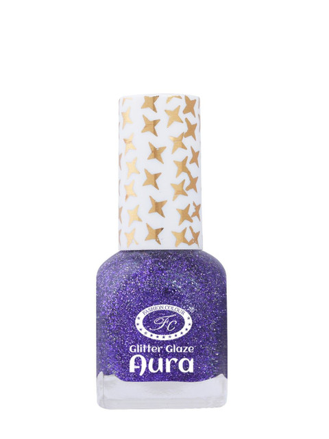 Fashion Colour Aura Glitter Glaze Nail Polish- 12 ml- Shade- 4424