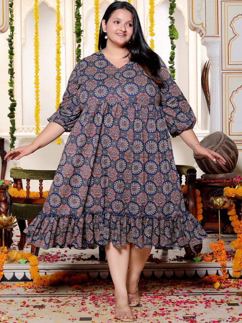 KALINI Women Ethnic Motifs Print Fit & Flare Dress