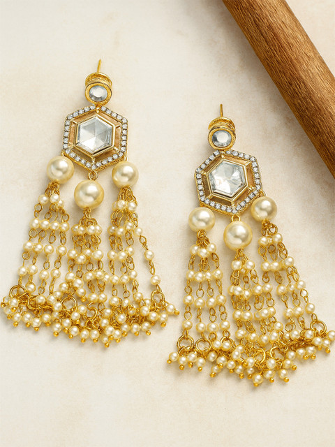 KARATCART Gold Plated Drop Earrings