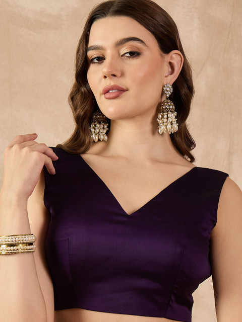 all about you Women Sequinned Saree with Embellished Border & a Blouse piece - Image 7