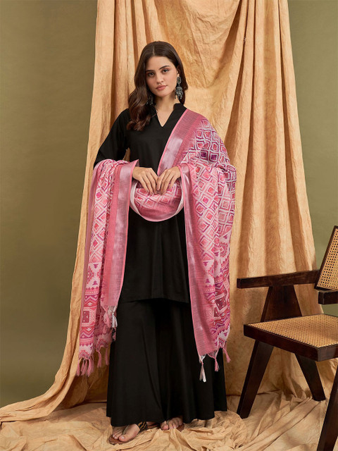InWeave Geometric Printed Tasselled Dupatta