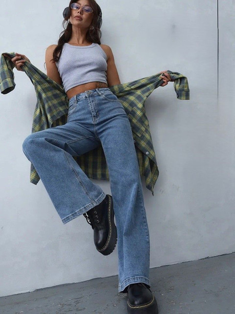 Aadvi Fashion Women Loose High-Rise Acid Wash Stretchable Jeans