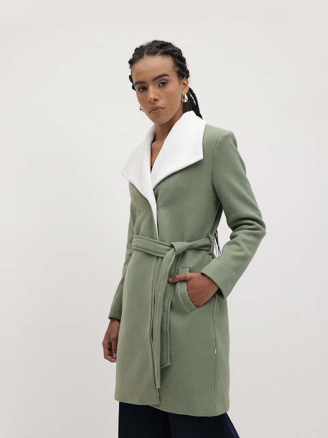 The Roadster Life Co. Double- Breasted Belted Longline Overcoat