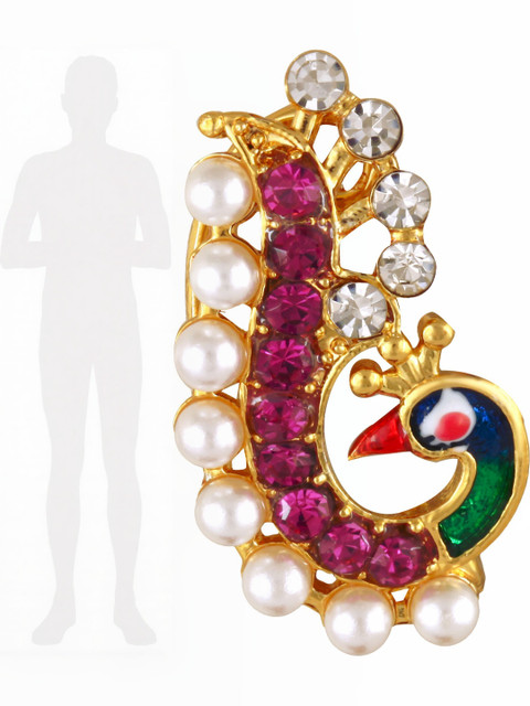 Gold Plated Alloy Nath Nose Pins