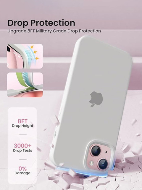 INNOPACE Unisex iPhone 14 Solid Sleek Grip Scratch & Impact Resistant Back Case - Image 3