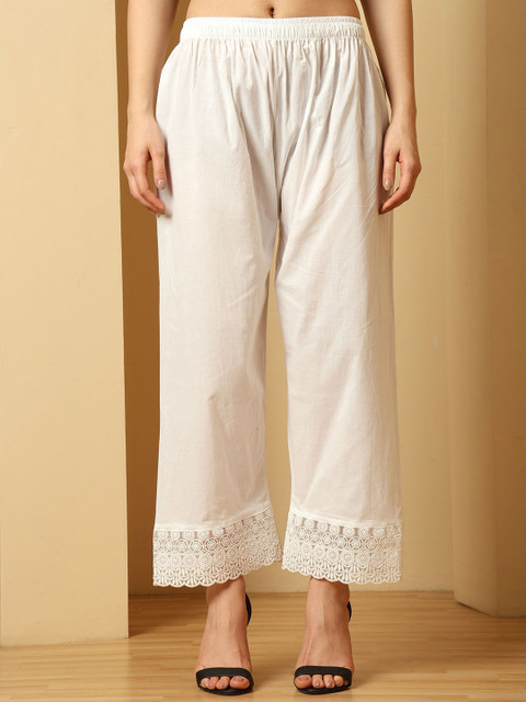 URBAN KANYA Women Straight Fit Cambric Cotton Palazzos