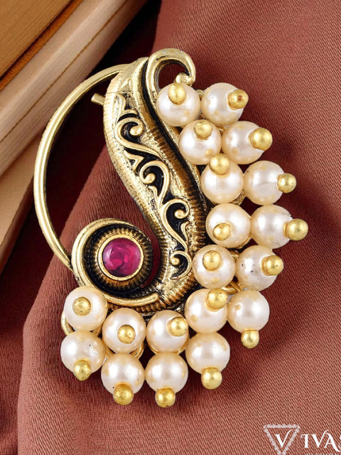 Gold Plated Alloy Nath Nose Pins