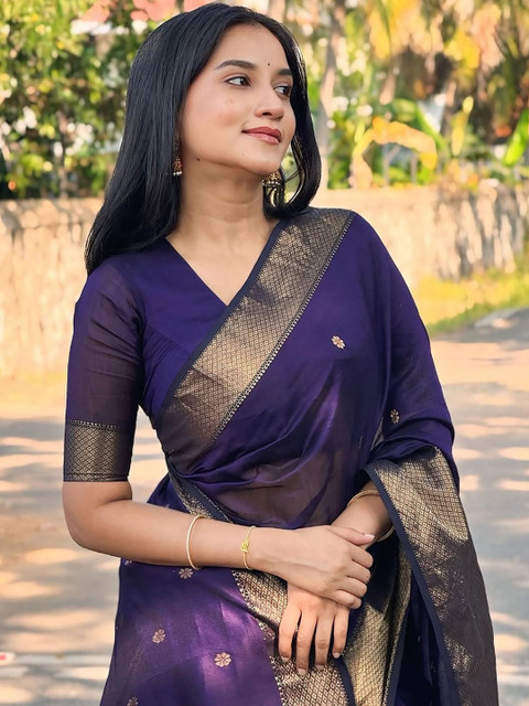 Moda Rapido Woven Design Zari Saree With Blouse Piece - Image 5