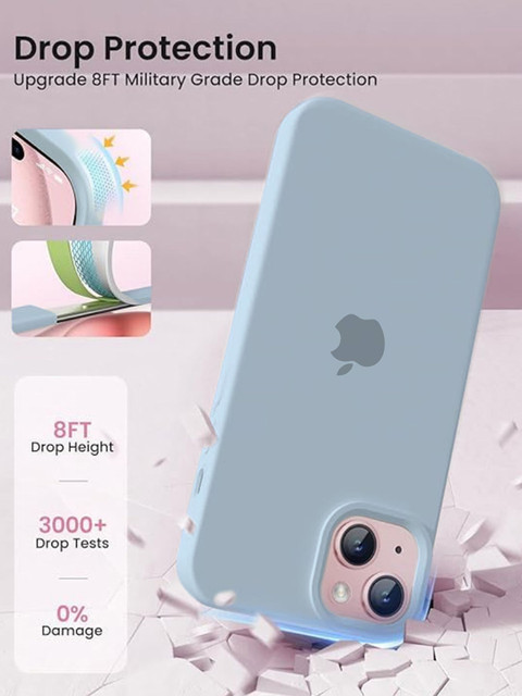 INNOPACE Unisex iPhone 13 Solid Sleek Grip Scratch & Impact Resistant Back Case - Image 3