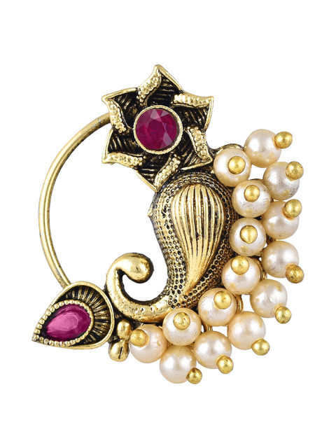 Gold Plated Alloy Nath Nose Pins