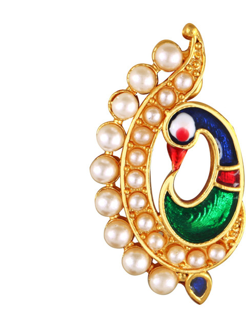 Gold Plated Alloy Nath Nose Pins