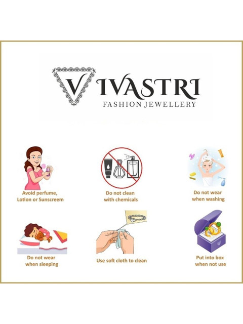 VIVASTRI Gold Plated Cubic Zirconia Studded Stud Nose Pins - Image 3