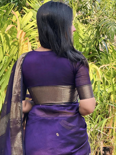 Moda Rapido Woven Design Zari Saree With Blouse Piece - Image 2