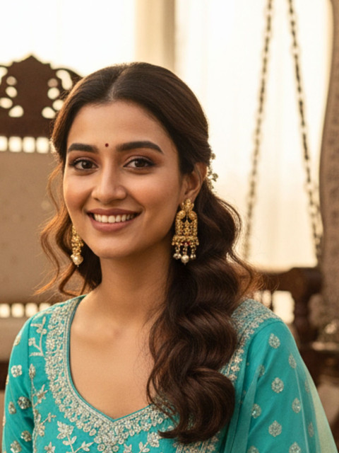 Anouk Women Brass Classic Artificial Stones Studs Earrings - Image 4