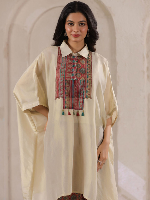 RangDeep Yoke Design Shirt Collar Tunic With Trouser - Image 6