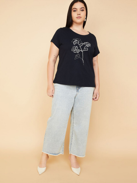 max Women Plus Size Floral Print T-shirt - Image 5