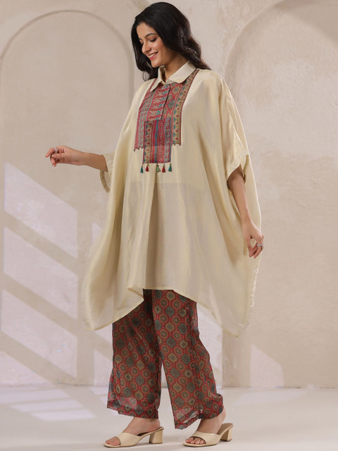 RangDeep Yoke Design Shirt Collar Tunic With Trouser - Image 4