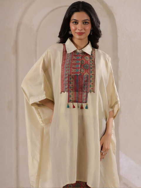 Sangria Printed Shirt Collar Tunic & Trousers Co-Ords - Image 7
