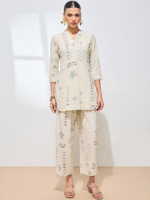 KALINI Women Geometric Printed Flex Cotton Co-ord Set