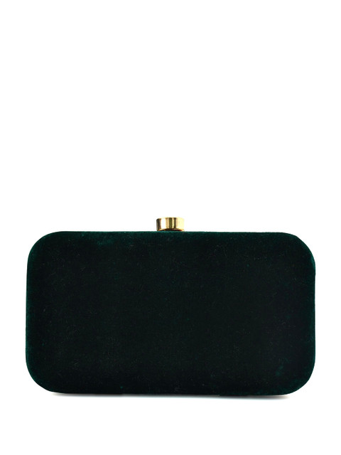 FOR THE BEAUTIFUL YOU Embellished Shoulder Strap Velvet Box Clutch - Image 3
