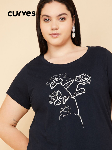 max Women Plus Size Floral Print T-shirt - Image 6