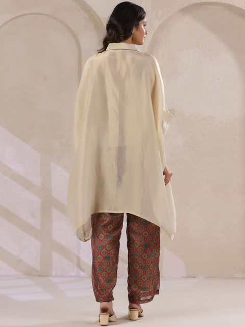 RangDeep Yoke Design Shirt Collar Tunic With Trouser - Image 5