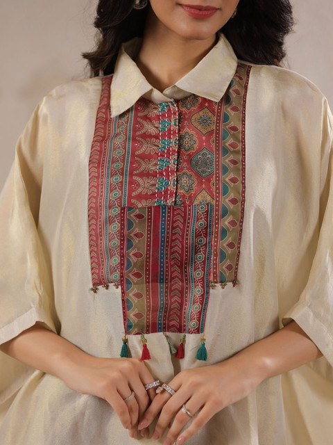 RangDeep Yoke Design Shirt Collar Tunic With Trouser - Image 2