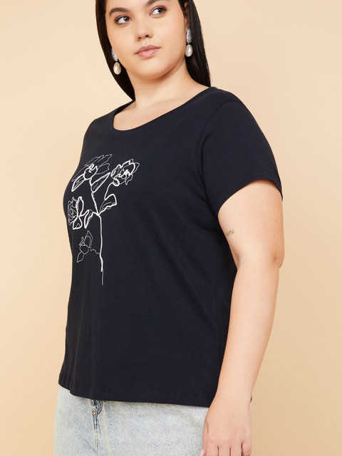 max Women Plus Size Floral Print T-shirt - Image 3