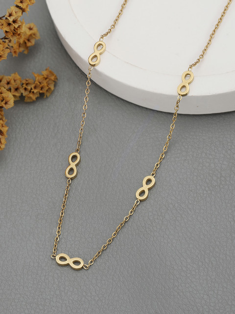 Gold Plated Multiple Infinity Necklace