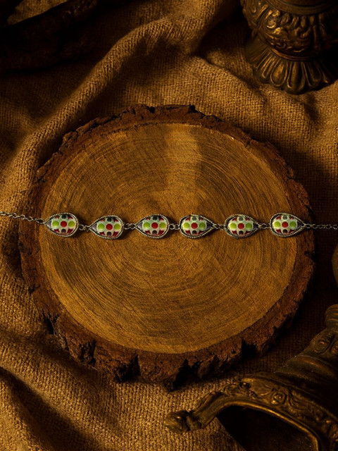 EVERSTYLISH RAJASVI Silver-Plated Oxidised Minimal Necklace