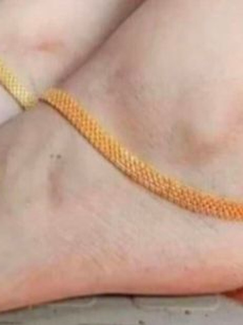 Kunjus Set Of 2 Gold-Plated Anklets