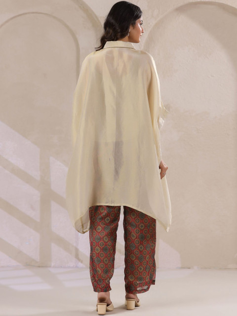 Sangria Printed Shirt Collar Tunic & Trousers Co-Ords - Image 6