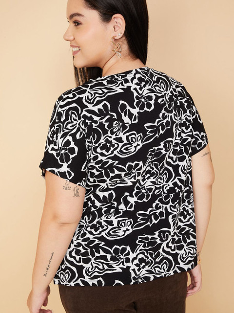 max Women Plus Size Floral Print T-shirt - Image 3