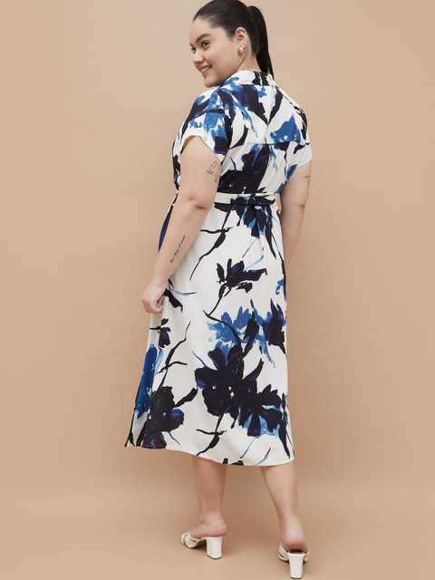 Nexus by Lifestyle Abstract Printed Plus Size Shirt Dress - Image 5
