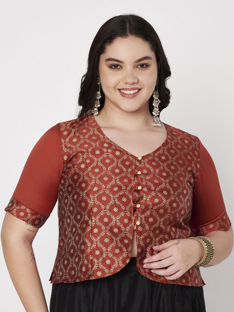 studio rasa Women Plus Size Printed Ethnic Top