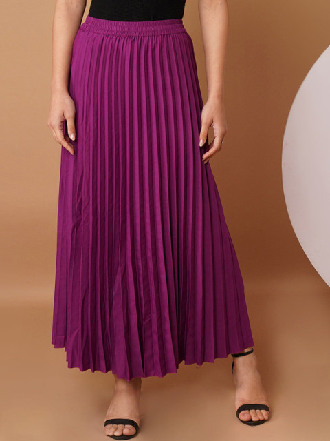 Chemistry Women A-Line Pleated Maxi Skirts