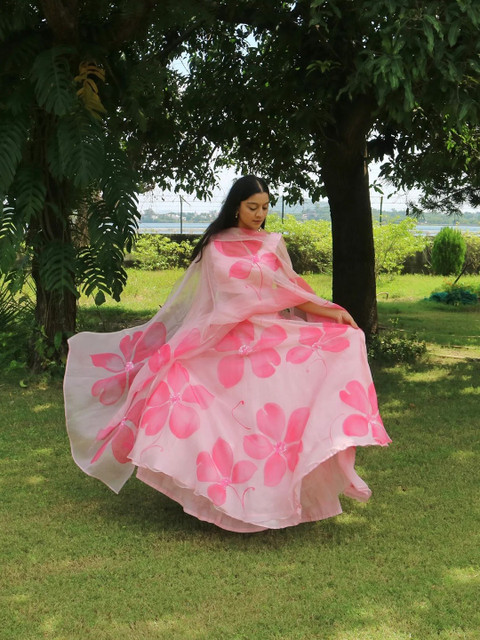 LIPS CROWN Printed Semi-Stitched Lehenga With Choli & Dupatta