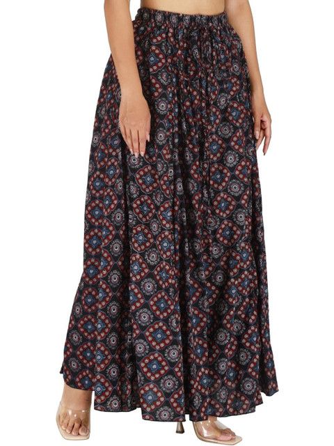 Sttoffa Women Navy Blue Printed Skirts